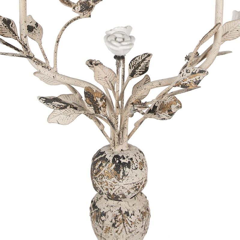 Clayre & Eef 5LMC0030 Tafellamp 39x21x74 Cm Beige Bruin IJzer Bureaulamp