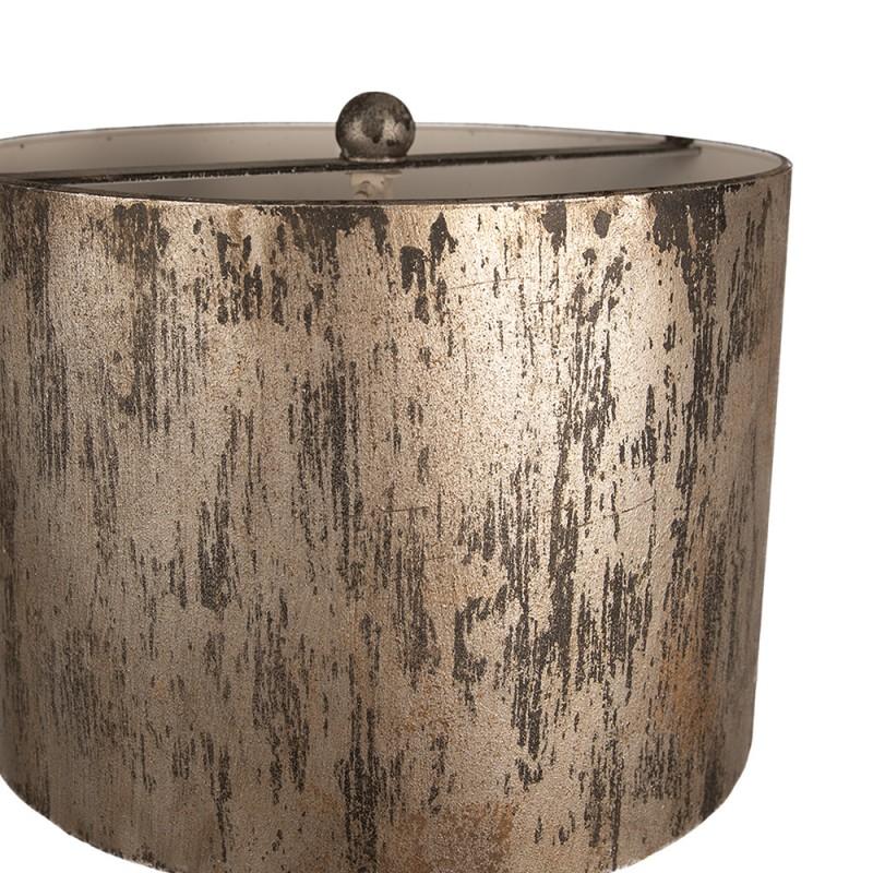 Clayre & Eef 5LMC0038 Tafellamp Ø 30x81 Cm Bruin Metaal Bureaulamp