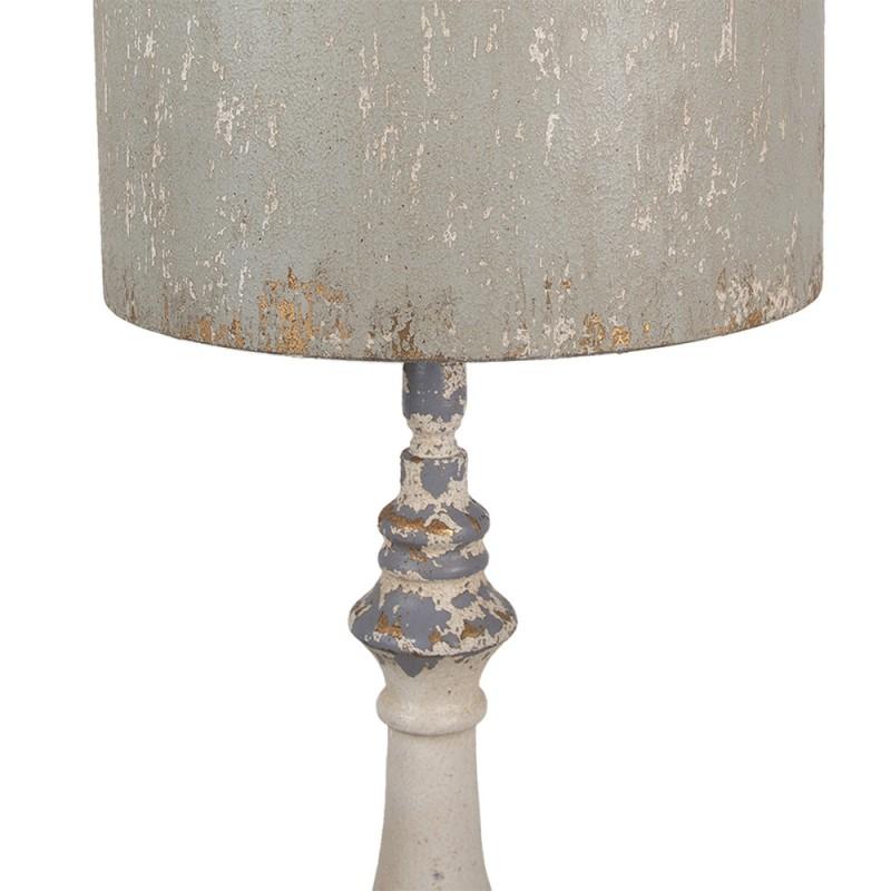 Clayre & Eef 5LMC0040 Tafellamp Ø 33x75 Cm Beige IJzer Bureaulamp
