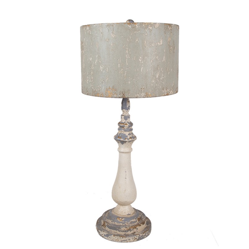 clayre & eef 5LMC0040 Tafellamp Ø 33x75 cm Beige IJzer Bureaulamp