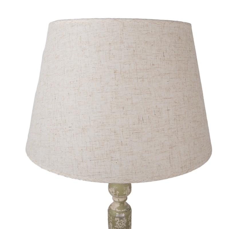 Clayre & Eef 5LMC0041 Tafellamp Ø 38x88 Cm Beige IJzer Bureaulamp