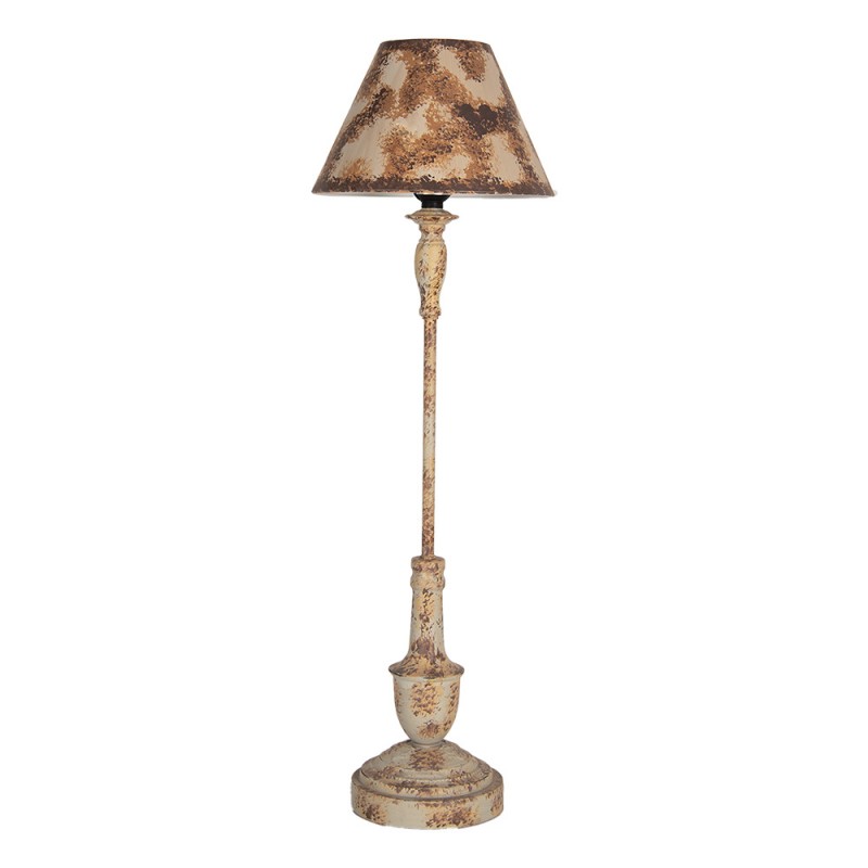 clayre & eef 5LMC0043 Tafellamp Ø 22x71 cm Beige Bruin Metaal Bureaulamp