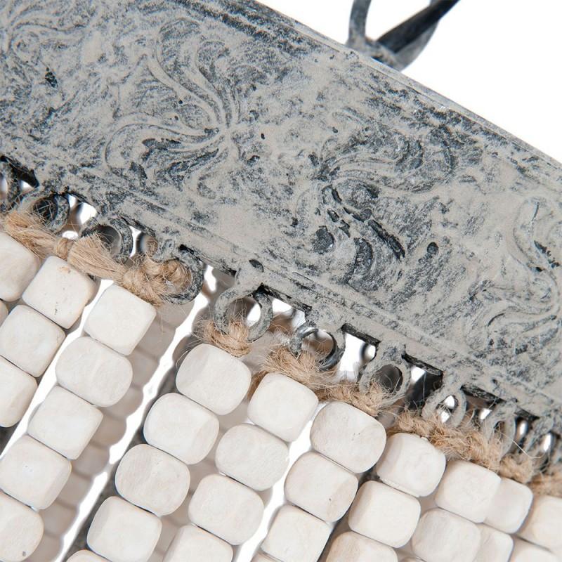 Clayre & Eef 5LMP197 Hanglamp Ø 54x72 Cm Grijs IJzer Hanglamp Eettafel