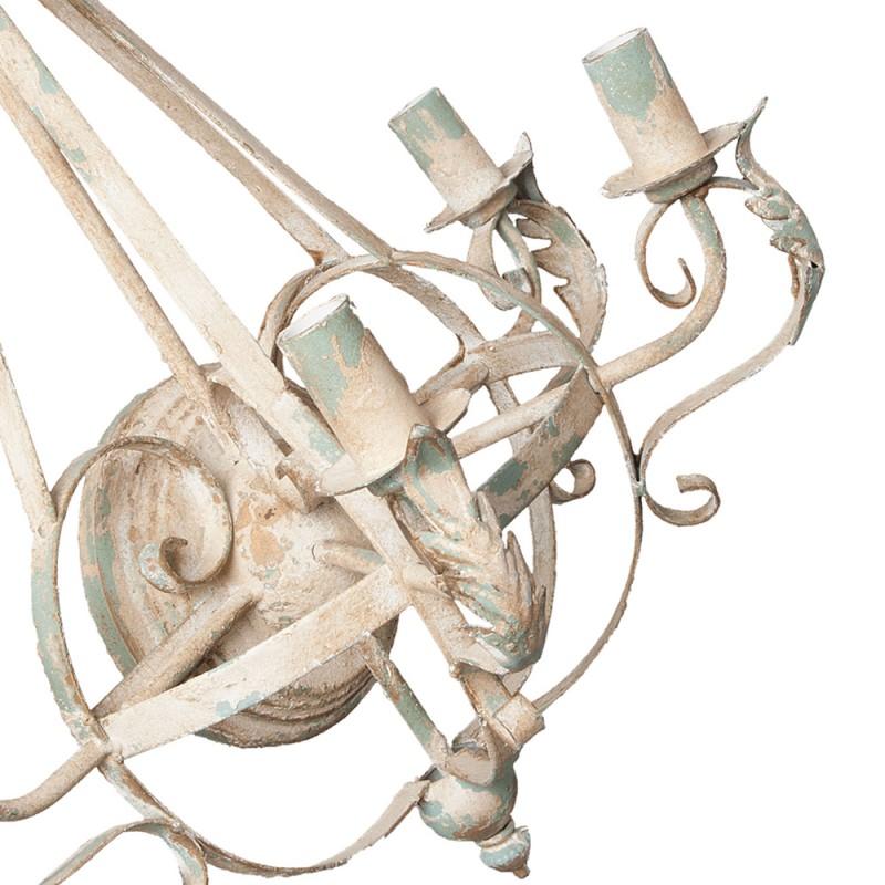 Clayre & Eef 5LMP216 Wandlamp 54x28x71 Cm Wit IJzer Muurlamp