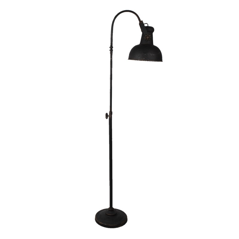 clayre & eef 5LMP341Z Vloerlamp 59x27x189 cm Zwart IJzer Staande Lamp