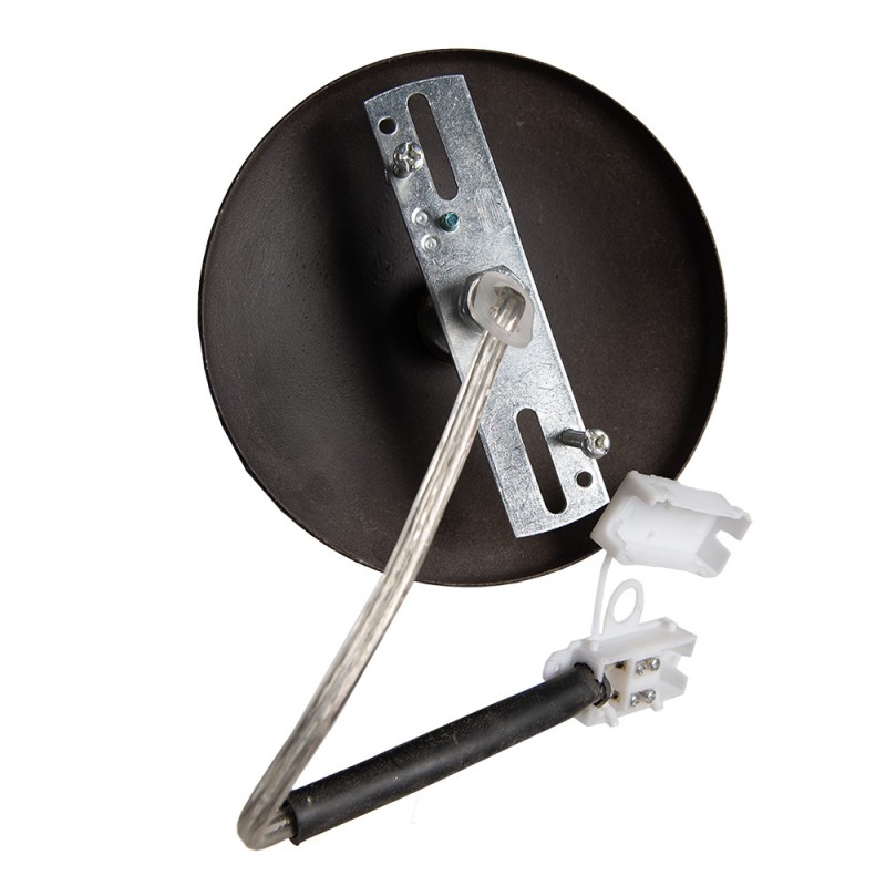 Clayre & Eef 5LMP351 Hanglamp 72x72x67 Cm Beige Goudkleurig Metaal Hanglamp Eettafel