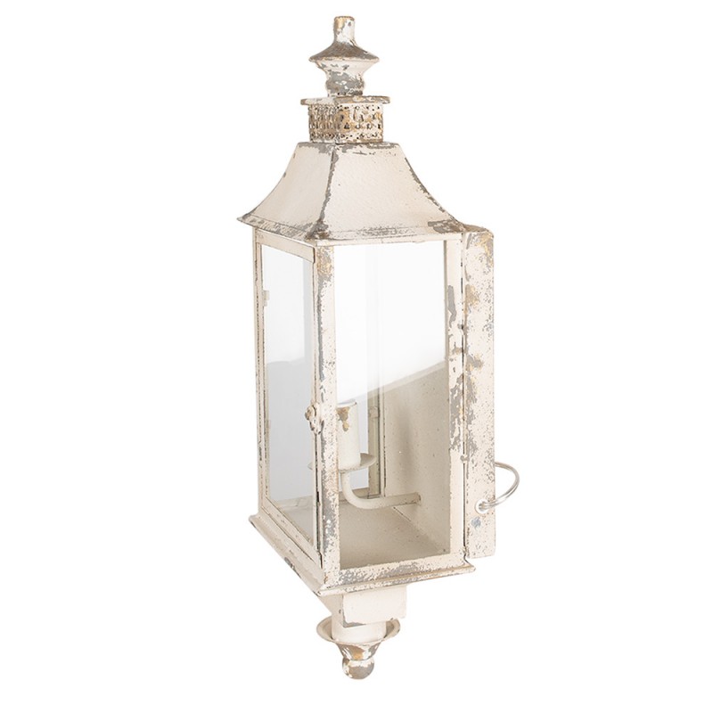 Clayre & Eef 5LMP372 Wandlamp 25x17x62 Cm Beige IJzer Muurlamp