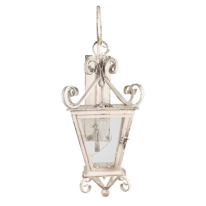 Clayre & Eef 5LMP373 Wandlamp 31x39x79 Cm Beige IJzer Muurlamp