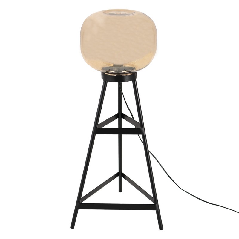 clayre & eef 5LMP653 Vloerlamp 37x37x72 cm Zwart Bruin IJzer Staande Lamp