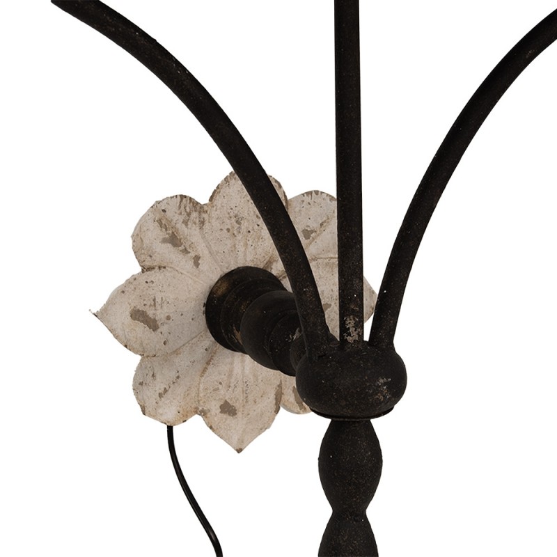 Clayre & Eef 5LMP668 Wandlamp 124 Cm Zwart IJzer Muurlamp