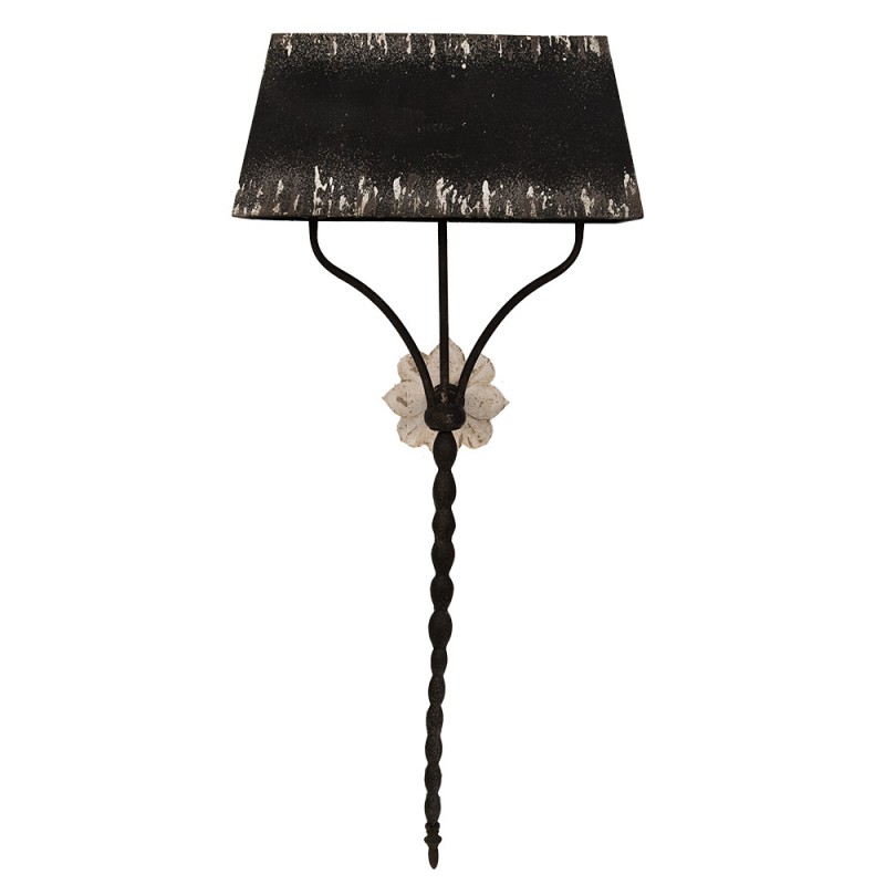 Clayre & Eef 5LMP668 Wandlamp 124 Cm Zwart IJzer Muurlamp