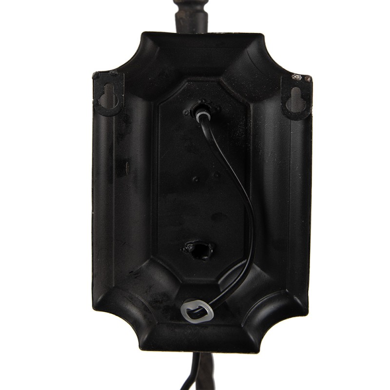 Clayre & Eef 5LMP669 Wandlamp 31x32x117 Cm Zwart Bruin IJzer Muurlamp