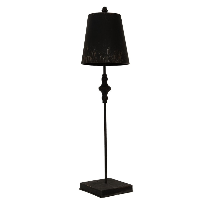 Clayre & Eef 5LMP670 Tafellamp Ø 20x75 Cm Zwart IJzer Bureaulamp