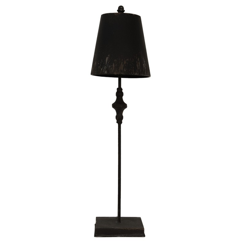 clayre & eef 5LMP670 Tafellamp Ø 20x75 cm Zwart IJzer Bureaulamp