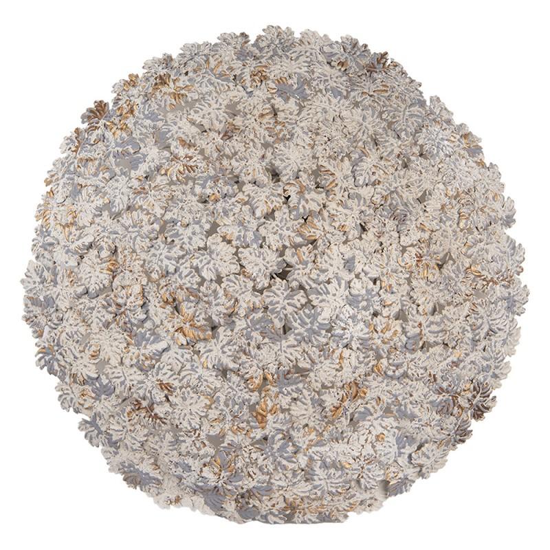 clayre & eef 5LMP672 Wandlamp Ø 62x12 cm Grijs Metaal