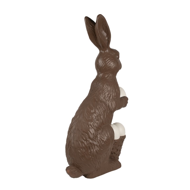 Clayre & Eef 5MG0055 Decoratie Beeld Konijn 47x25x82 Cm Bruin Keramisch Materiaal