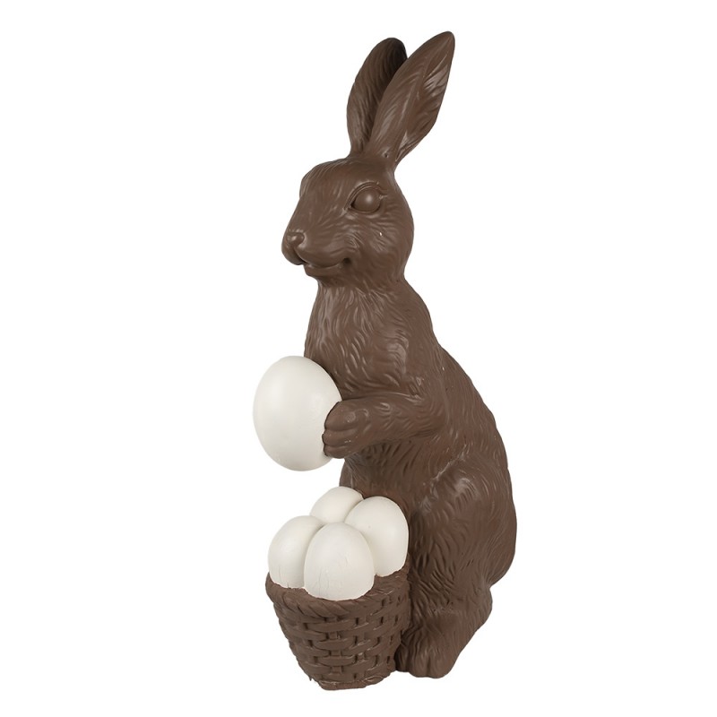 clayre & eef 5MG0055 Decoratie Beeld Konijn 47x25x82 cm Bruin Keramisch materiaal