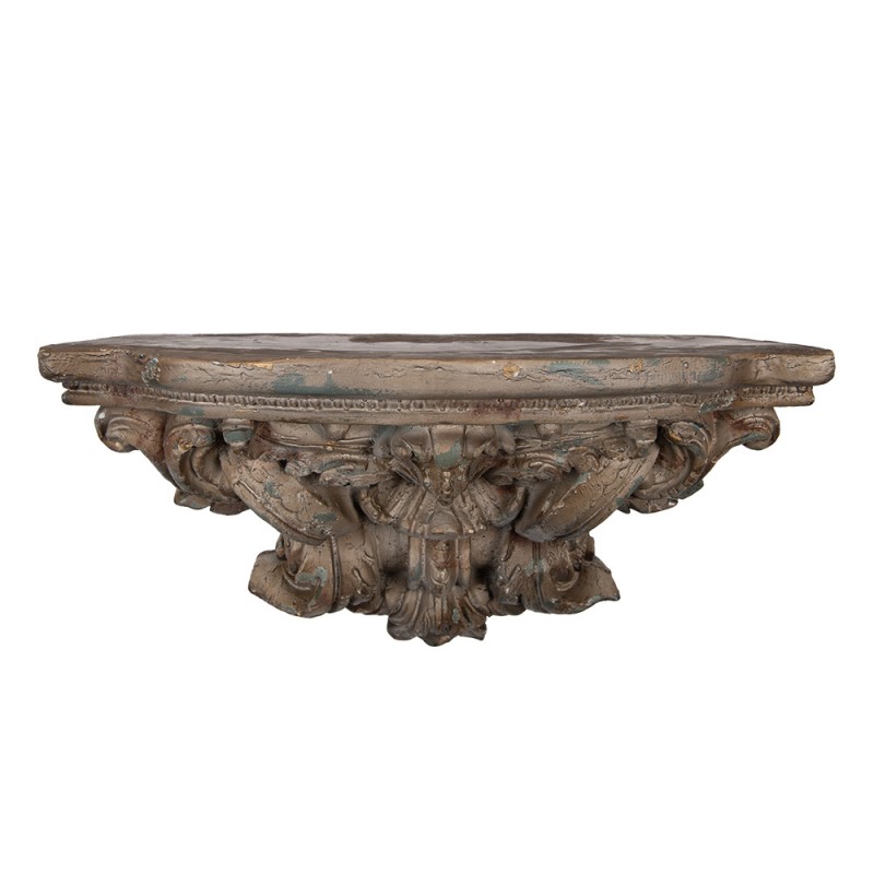 clayre & eef 5MG0060 Wandplank 60x23x30 cm Bruin Keramisch materiaal