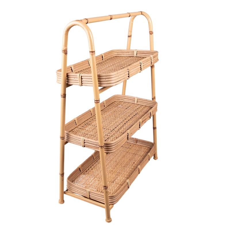 clayre & eef 5RO0401 Rek 50x23x70 cm Bruin Rotan Boekenrek