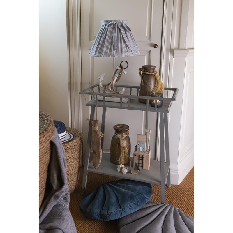 Clayre & Eef 5Y0240 Plantentafel 59x31x73 Cm Grijs IJzer Rechthoek Sidetable