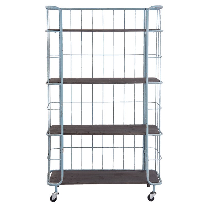 clayre & eef 5Y0400 Bakkerskast 85x32x143 cm Groen Hout Rechthoek Keukenrek