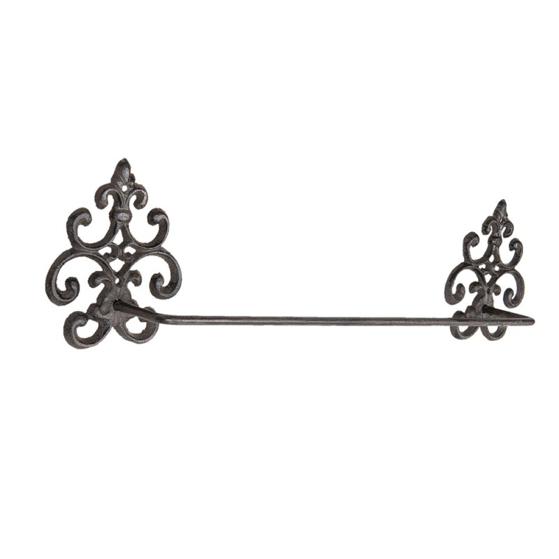 Clayre & Eef 5Y0538 Handdoekhouder 58x6x15 Cm Bruin IJzer Handdoekstang