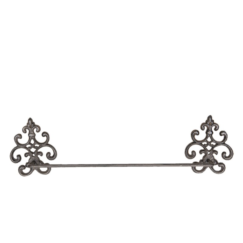 Clayre & Eef 5Y0538 Handdoekhouder 58x6x15 Cm Bruin IJzer Handdoekstang