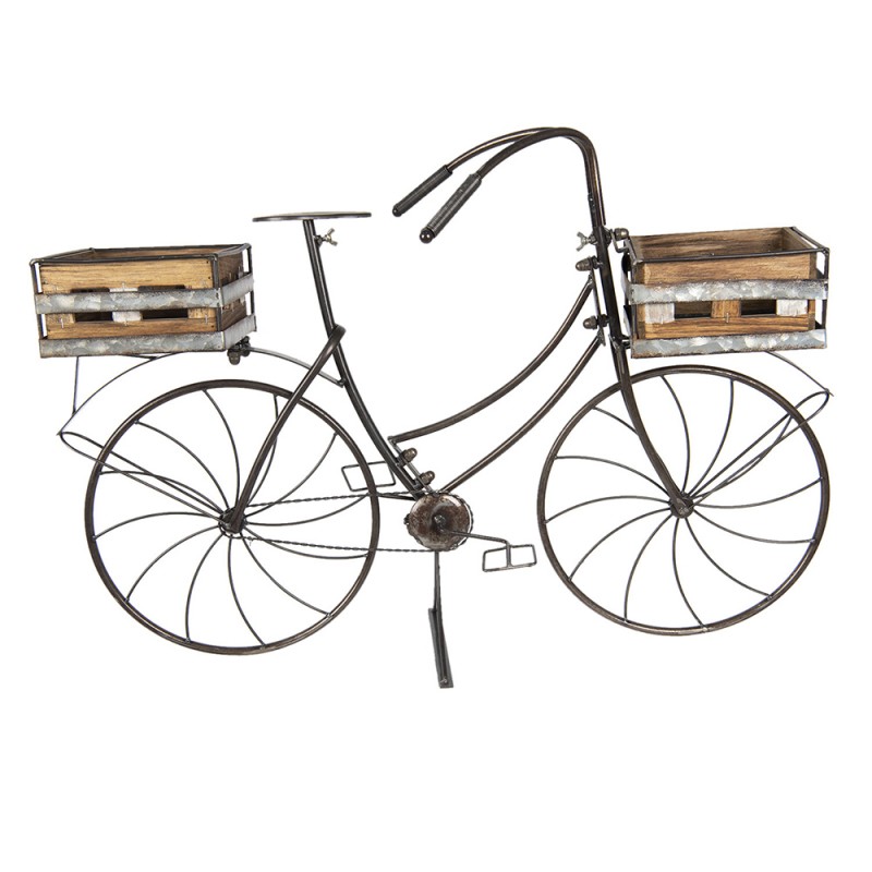 clayre & eef 5Y0546 Planthouder Fiets 85x30x58 cm Bruin IJzer Fiets