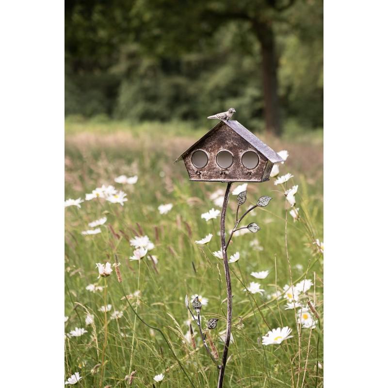 Clayre & Eef 5Y0641 Tuinsteker 22x10x133 Cm Bruin IJzer Tuinprikker