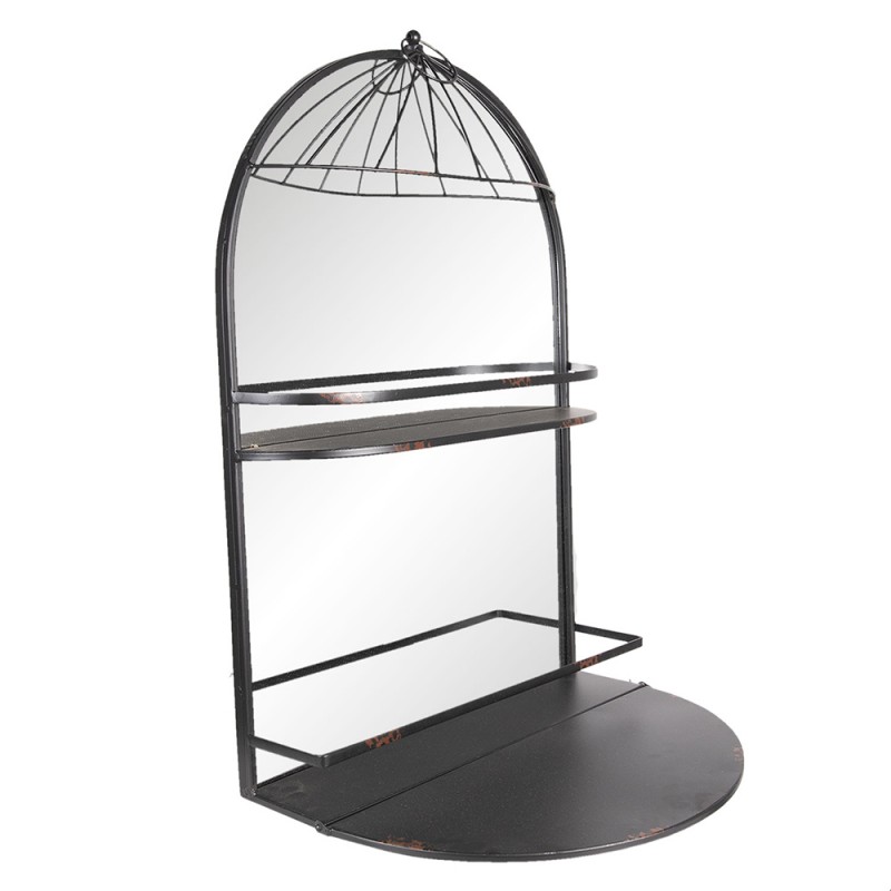 Clayre & Eef 5Y0657 Wandrek 50x36x83 Cm Bruin IJzer Muurrek