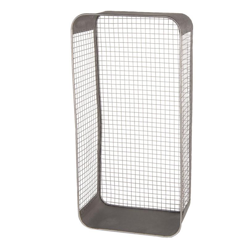 Clayre & Eef 5Y0698 Wandrek 28x15x57 Cm Grijs IJzer Rechthoek Muurrek