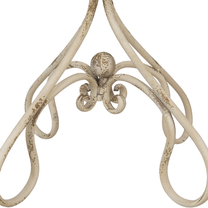 Clayre & Eef 5Y0813 Bijzettafel Ø 55x65 Cm Beige IJzer Rond