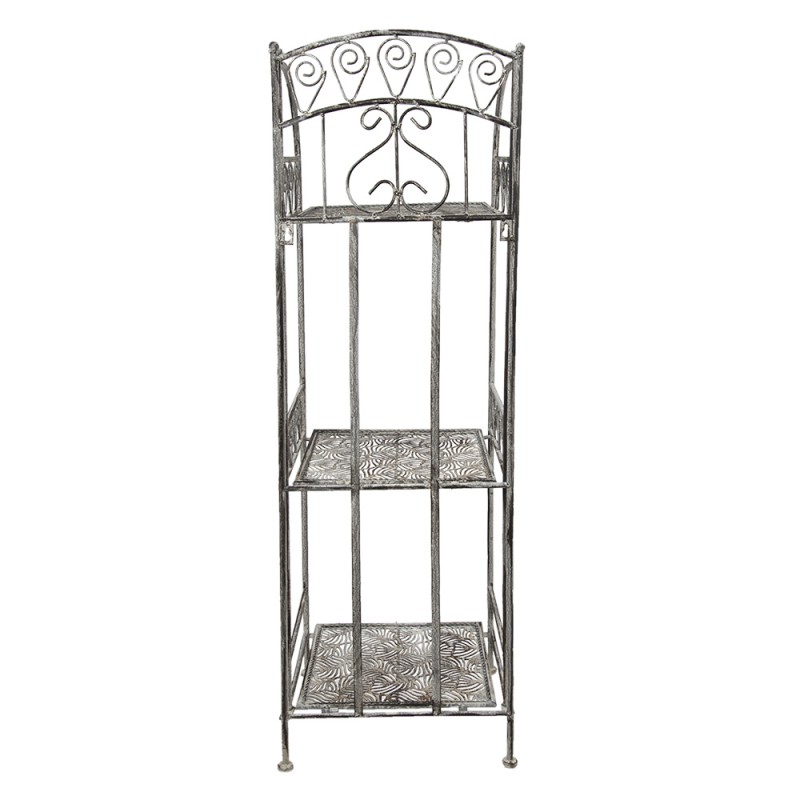 Clayre & Eef 5Y0976 Opbergrek 34x29x112 Cm Grijs IJzer Plantenrek