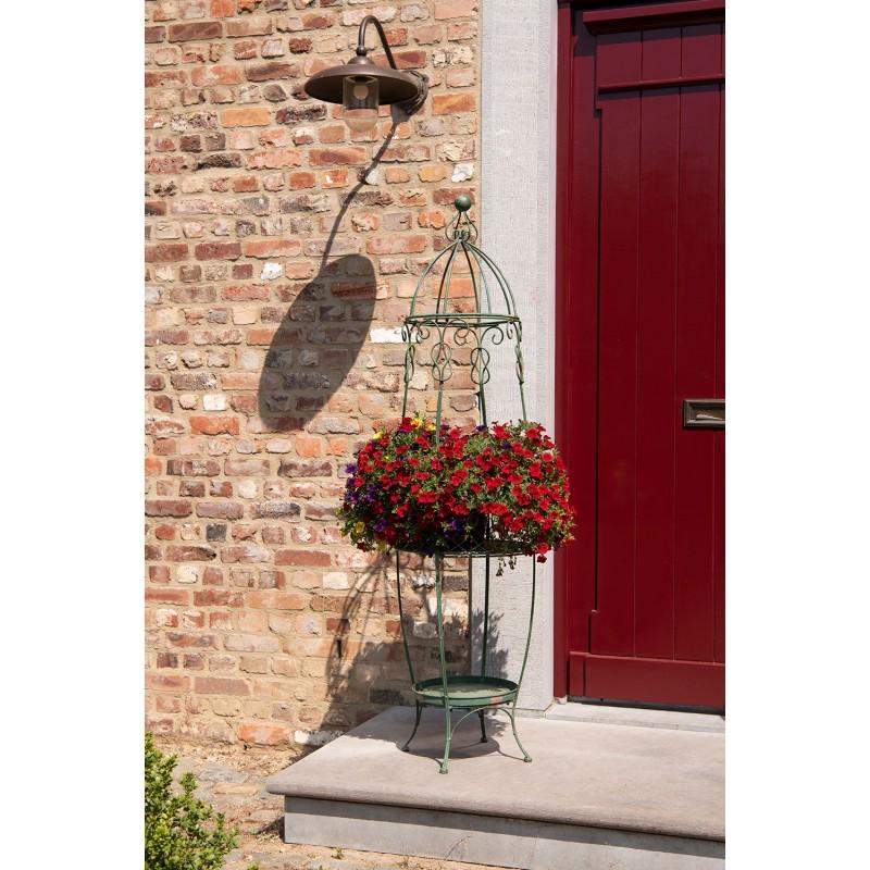 Clayre & Eef 5Y1000 Planthouder Ø 42x162 Cm Groen Bruin Metaal