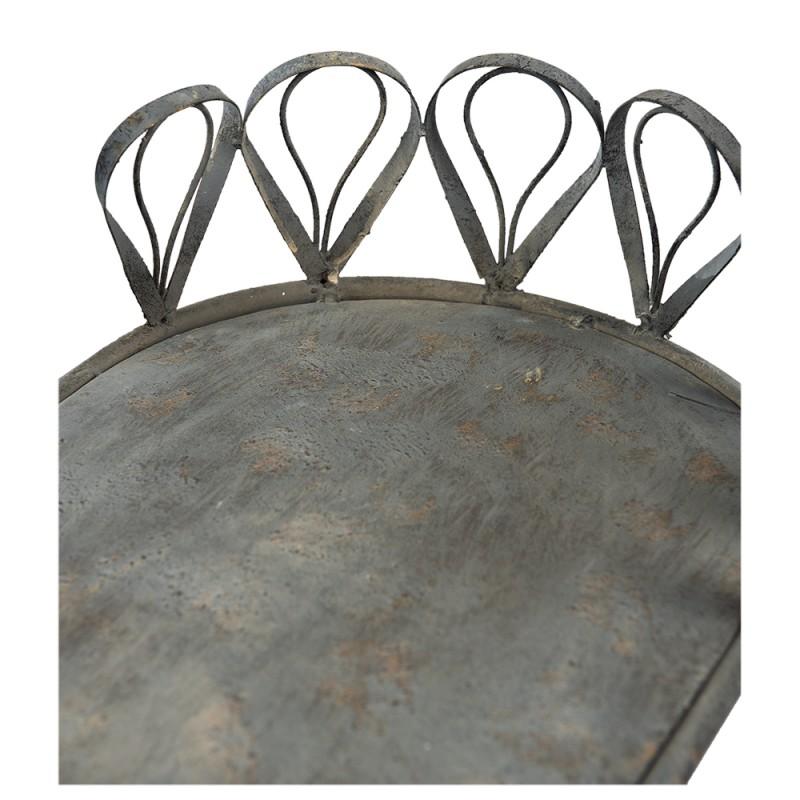 Clayre & Eef 5Y1002 Opbergrek 91x36x168 Cm Grijs IJzer Tuinrek