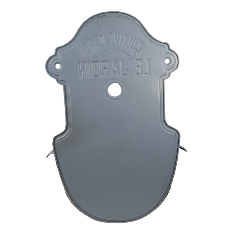 Clayre & Eef 5Y1011 Planthouder 46x23x72 Cm Grijs Metaal Bloempot Binnen