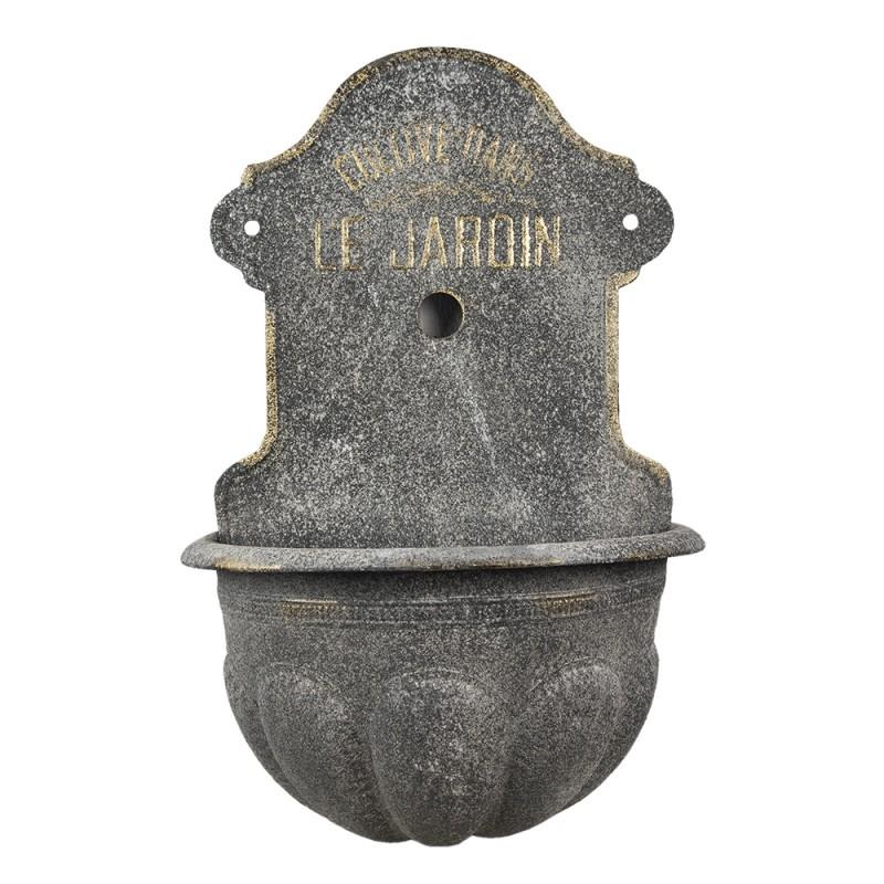 Clayre & Eef 5Y1011 Planthouder 46x23x72 Cm Grijs Metaal Bloempot Binnen