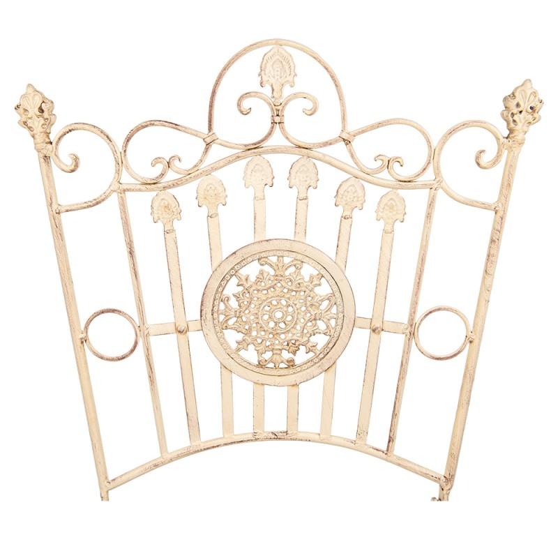 Clayre & Eef 5Y1023 Bistrostoel 52x48x99 Cm Wit Bruin IJzer Terrasstoel