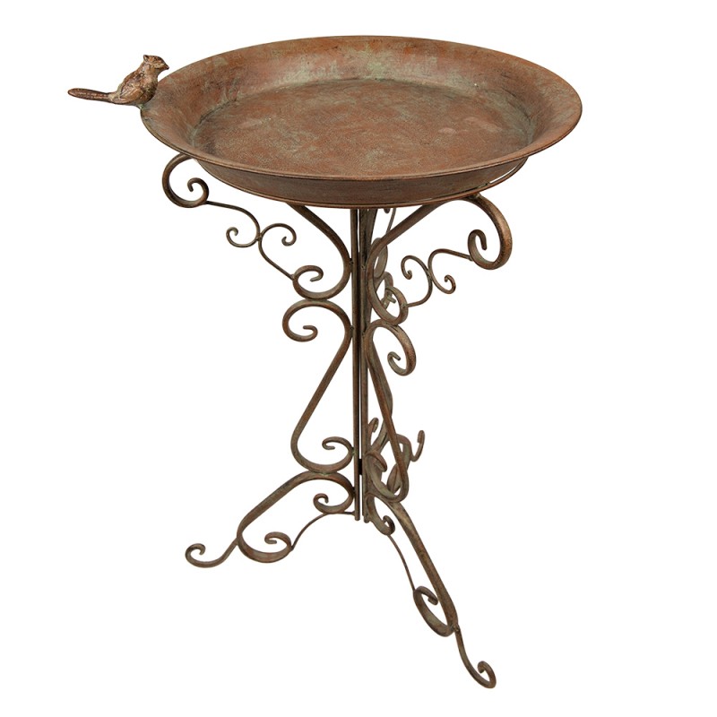 clayre & eef 5Y1037 Vogelvoederbak 48x42x75 cm Groen Bruin IJzer