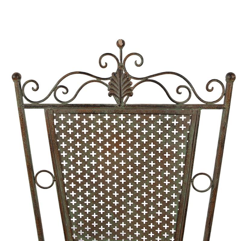 Clayre & Eef 5Y1040 Bistrostoel 43x45x96 Cm Groen Bruin IJzer Terrasstoel