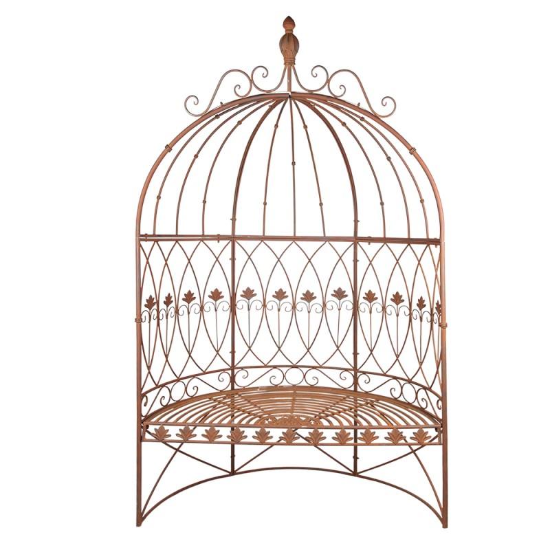 clayre & eef 5Y1043 Tuinbank 119x59x208 cm Bruin IJzer Bank Buiten