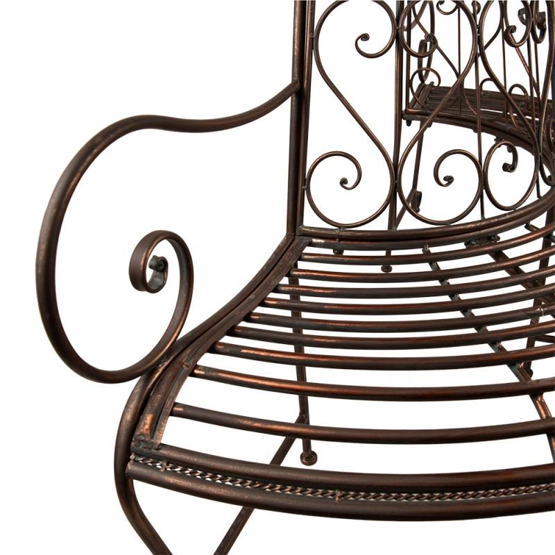 Clayre & Eef 5Y1061 Tuinbank 160x82x87 Cm Bruin Zwart IJzer Bank Buiten