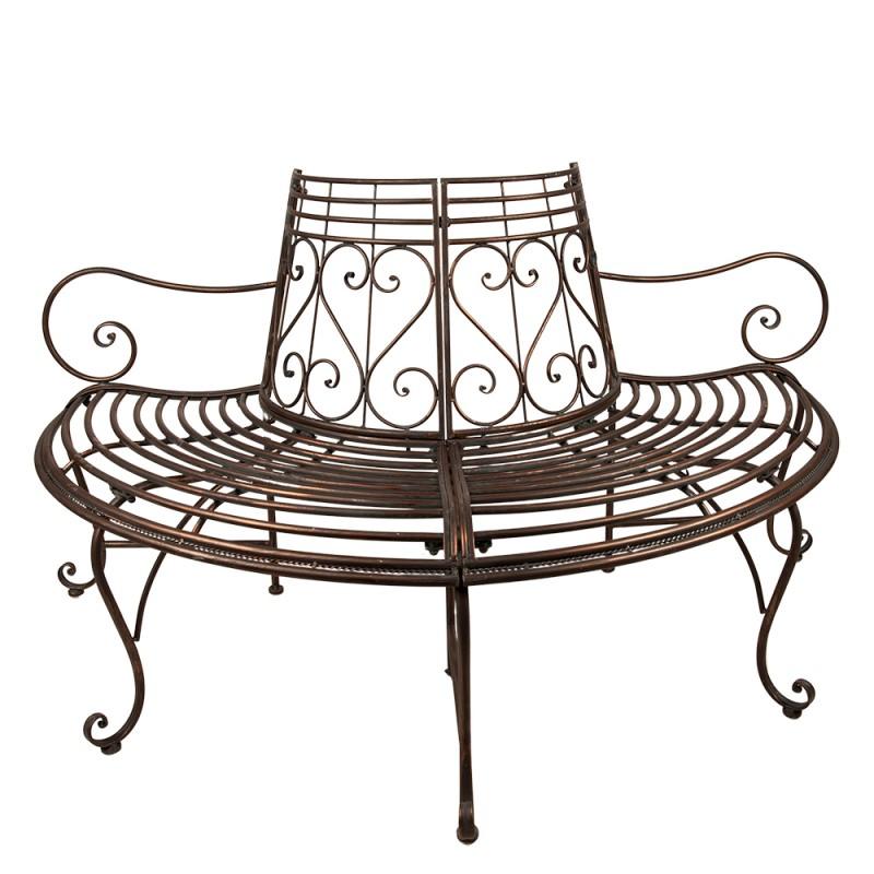 clayre & eef 5Y1061 Tuinbank 160x82x87 cm Bruin Zwart IJzer Bank Buiten