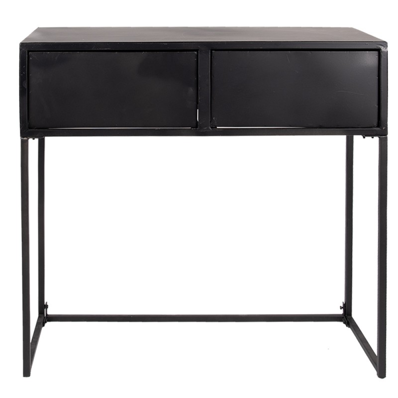 Clayre & Eef 5Y1136 Sidetable 80x33x80 Cm Zwart IJzer Rechthoek Wandtafel