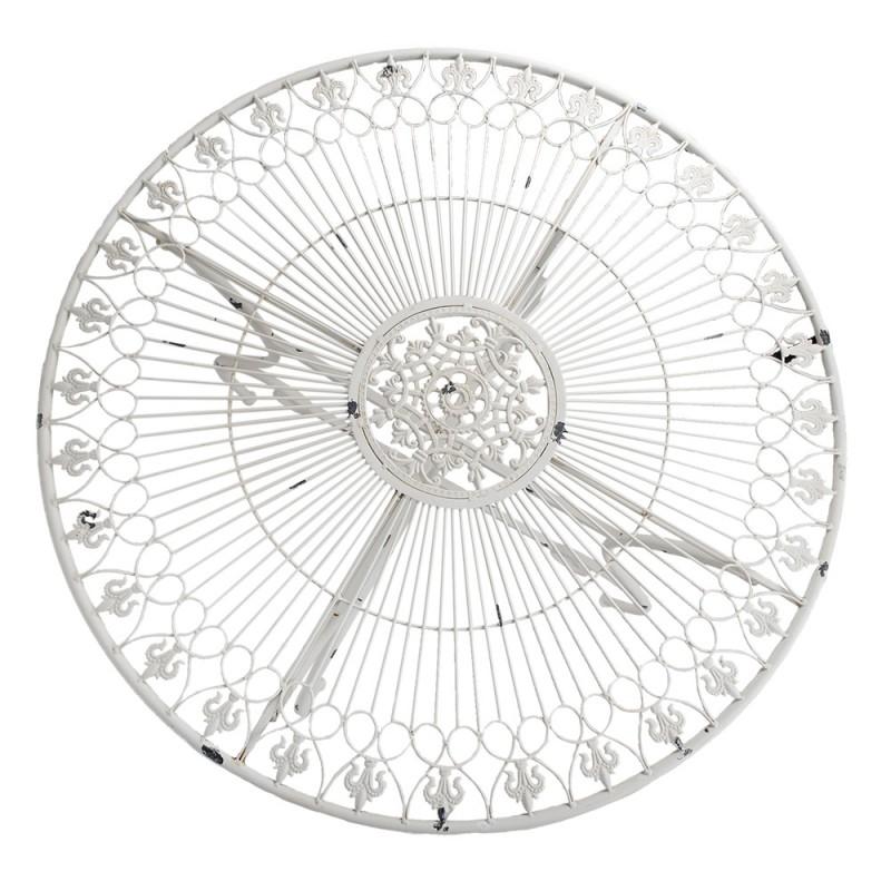 Clayre & Eef 5Y1200 Bistrotafel Ø 101x77 Cm Wit Metaal