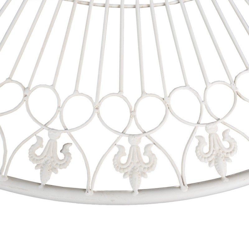 Clayre & Eef 5Y1200 Bistrotafel Ø 101x77 Cm Wit Metaal