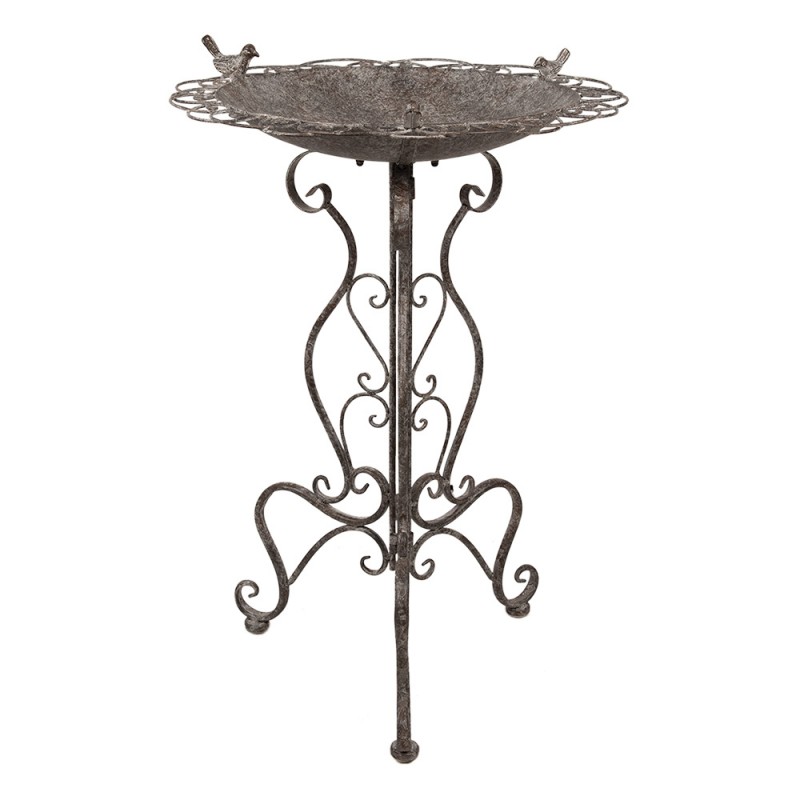 Clayre & Eef 5Y1203 Vogelvoederbak Ø 52x76 Cm Bruin Metaal Tuindecoratie