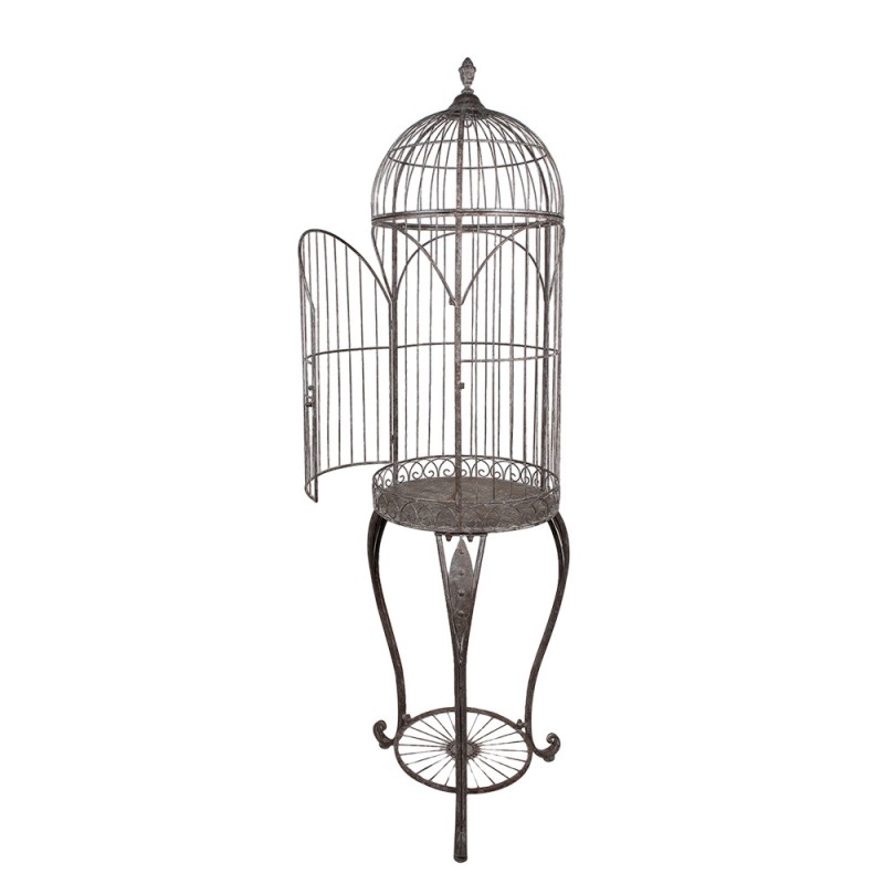 Clayre & Eef 5Y1206 Vogelkooi Decoratie Ø 52x187 Cm Bruin Metaal