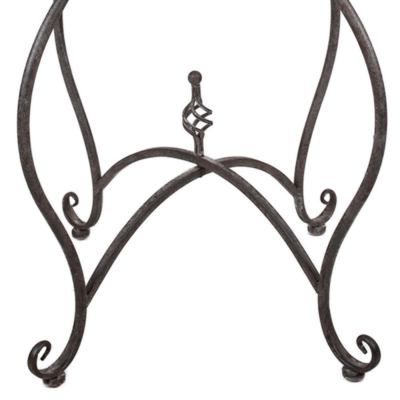 Clayre & Eef 5Y1208 Bistrotafel Ø 70x75 Cm Bruin Metaal Rond