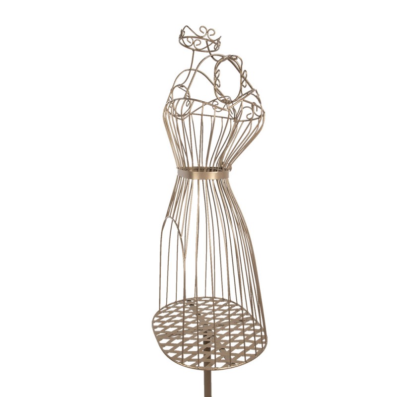 Clayre & Eef 5Y1274 Etalagepop 40x30x155 Cm Goudkleurig Metaal